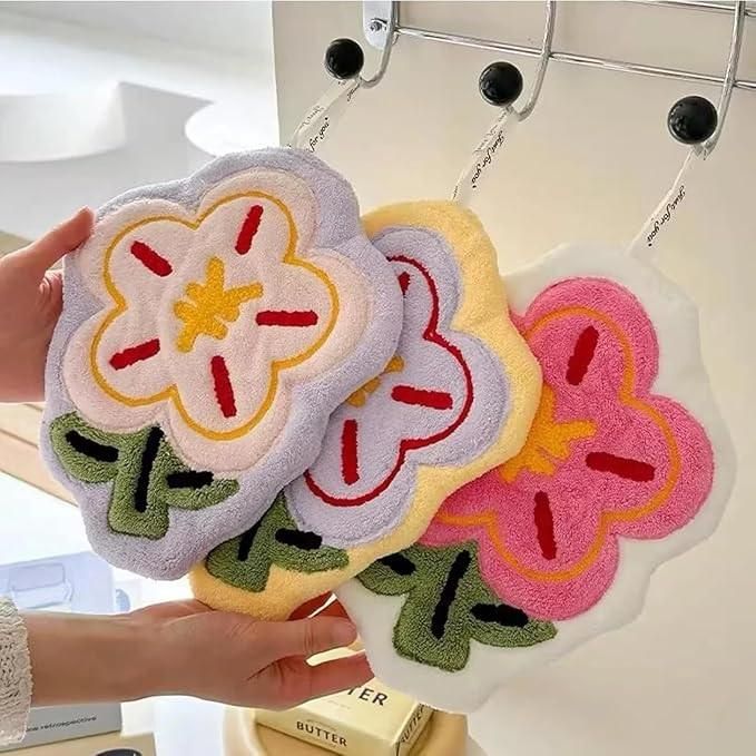 Flower Hanging Hand Towels