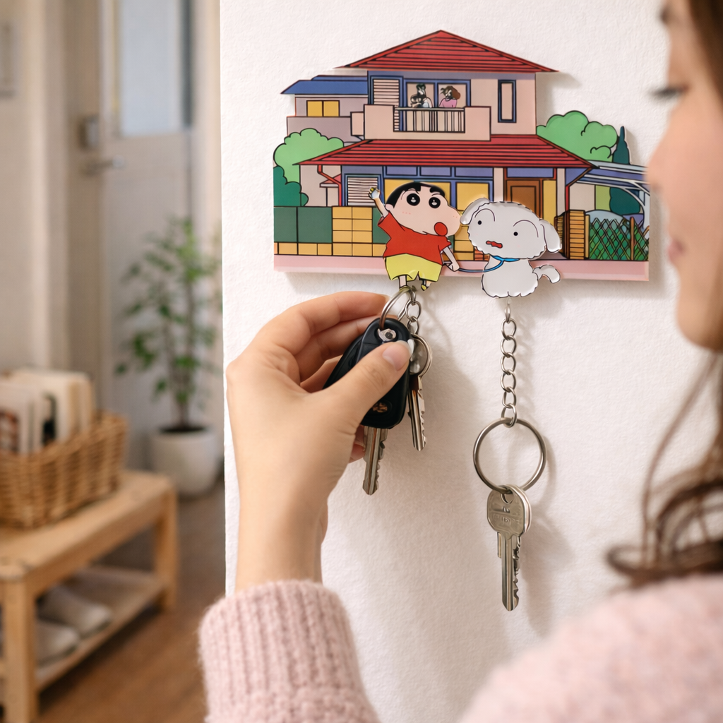 Shinchan Shiro Key Holder